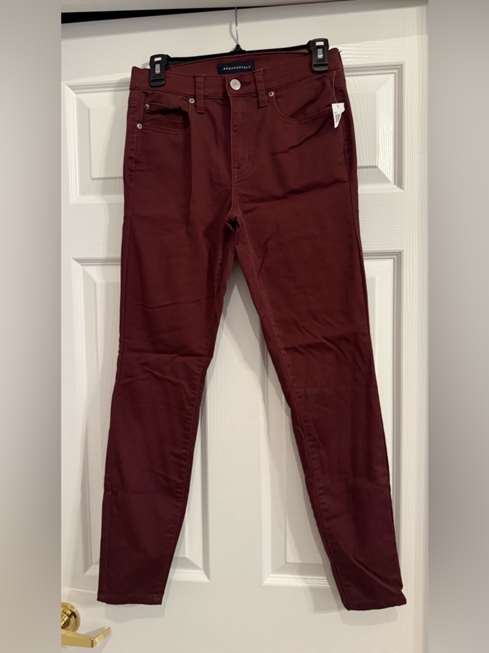 AEO High-Rise Skinny Jeans - Burgundy